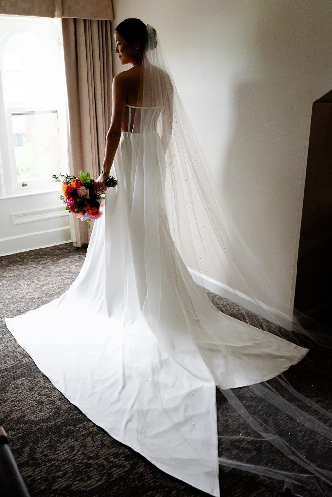 Black & White Wedding at The Priory with Colorful Florals | Burgh Brides | Christina Montemurro Photography