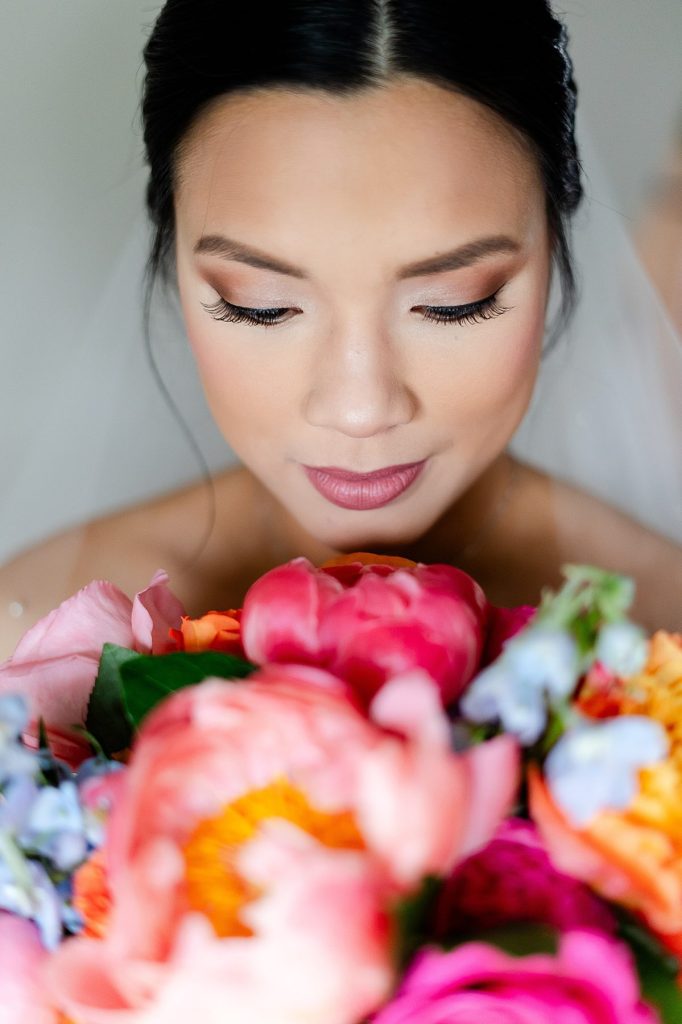 Black & White Wedding at The Priory with Colorful Florals | Burgh Brides | Christina Montemurro Photography