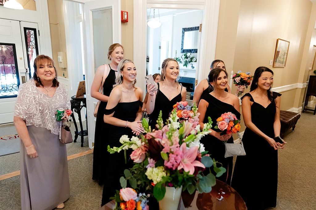 Black & White Wedding at The Priory with Colorful Florals | Burgh Brides | Christina Montemurro Photography