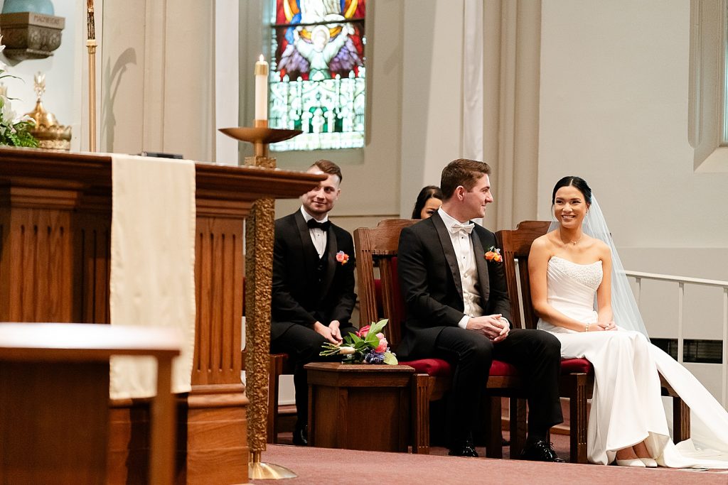 Black & White Wedding at The Priory with Colorful Florals | Burgh Brides | Christina Montemurro Photography