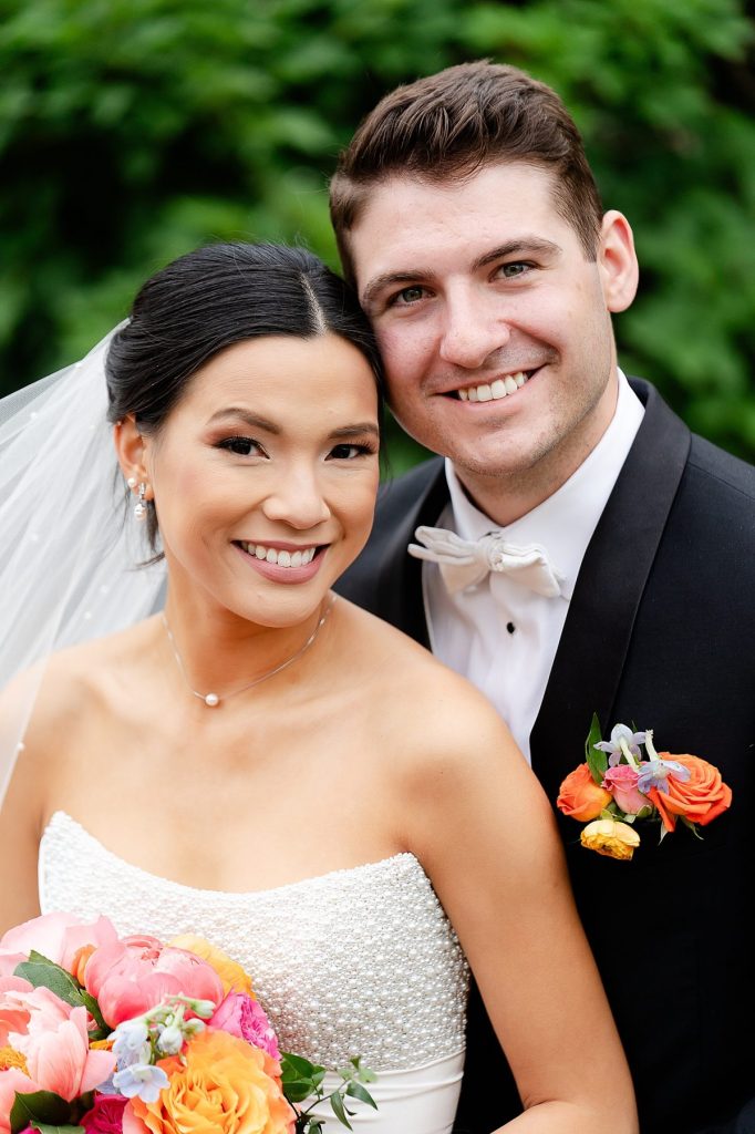 Black & White Wedding at The Priory with Colorful Florals | Burgh Brides | Christina Montemurro Photography