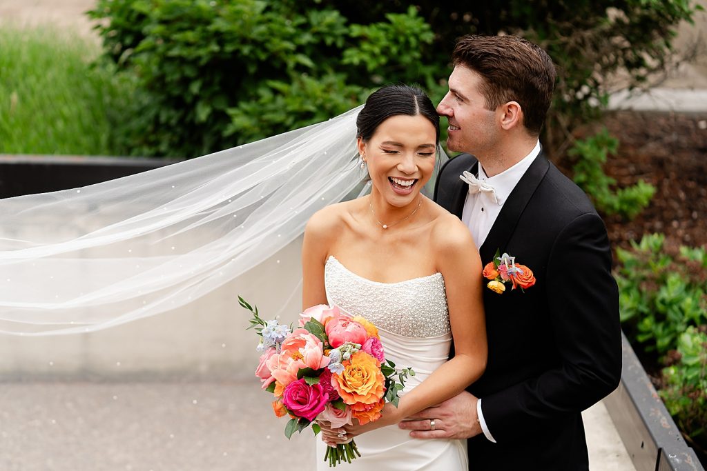 Black & White Wedding at The Priory with Colorful Florals | Burgh Brides | Christina Montemurro Photography
