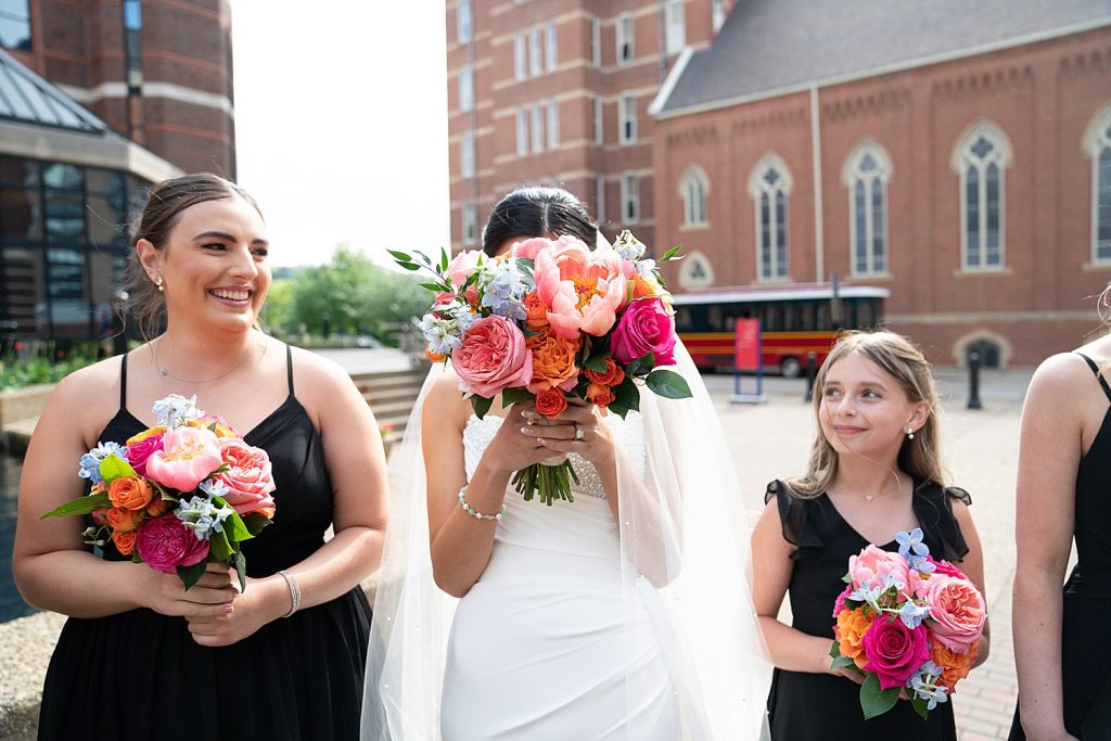 Black & White Wedding at The Priory with Colorful Florals | Burgh Brides | Christina Montemurro Photography