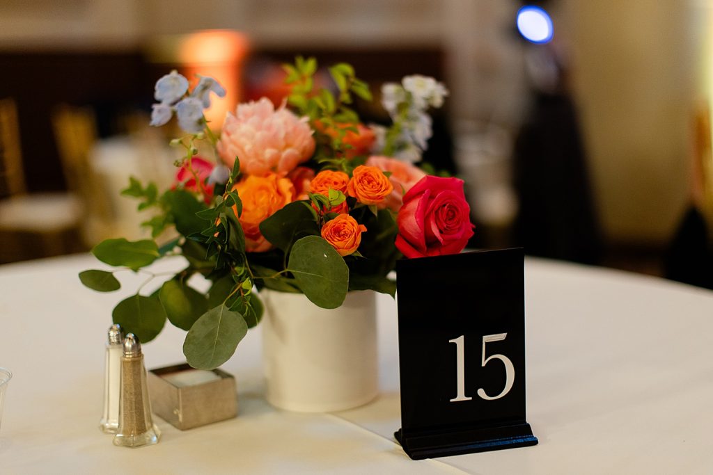 Black & White Wedding at The Priory with Colorful Florals | Burgh Brides | Christina Montemurro Photography