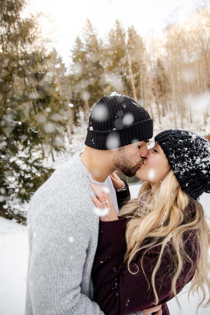Snowy Winter Engagement Shoot At Seven Springs | Burgh Brides | Kayla Bri Photography