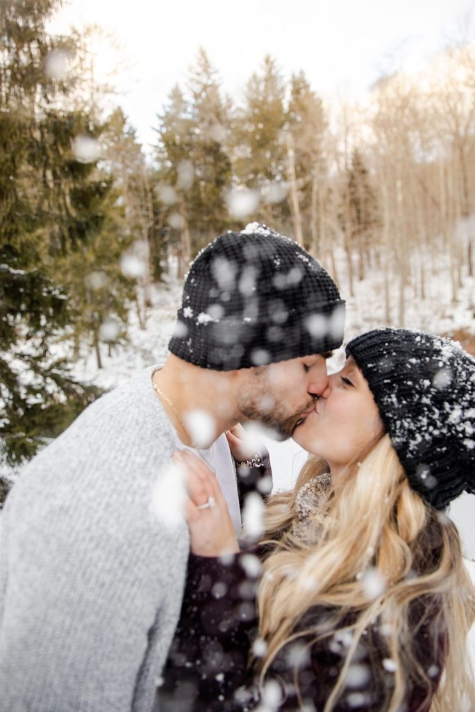 Snowy Winter Engagement Shoot At Seven Springs | Burgh Brides | Kayla Bri Photography