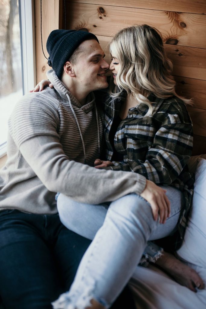 Wintery Engagement Shoot At Getaway House With Couple’s New Puppy | Burgh Brides | Iris Marie Photography
