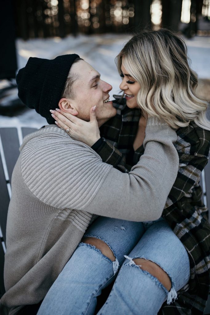 Wintery Engagement Shoot At Getaway House With Couple’s New Puppy | Burgh Brides | Iris Marie Photography