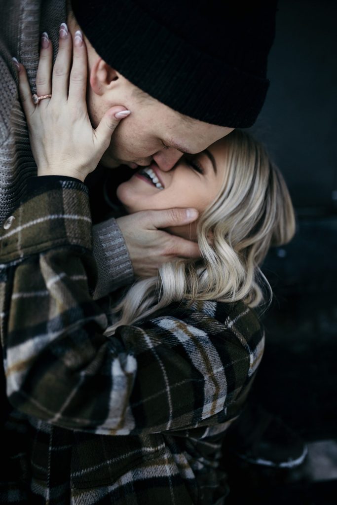 Wintery Engagement Shoot At Getaway House With Couple’s New Puppy | Burgh Brides | Iris Marie Photography
