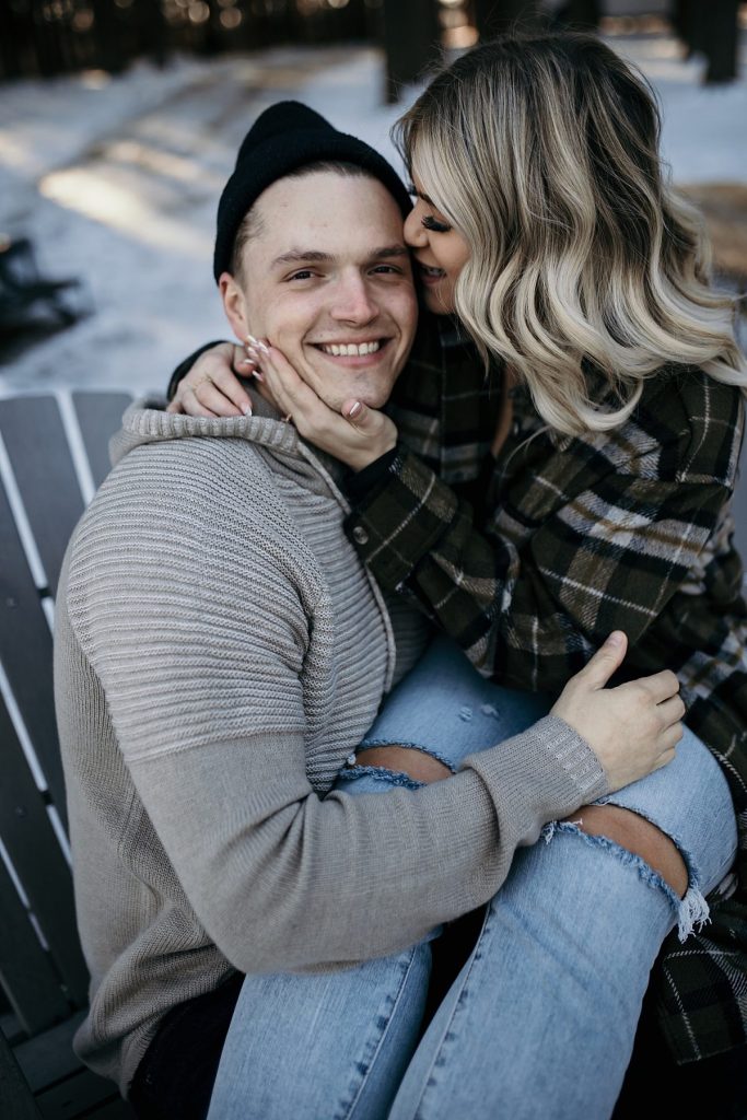 Wintery Engagement Shoot At Getaway House With Couple’s New Puppy | Burgh Brides | Iris Marie Photography