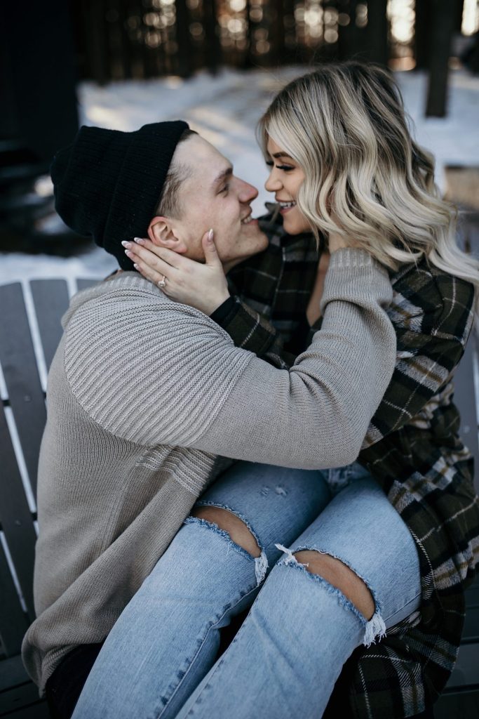 Wintery Engagement Shoot At Getaway House With Couple’s New Puppy | Burgh Brides | Iris Marie Photography