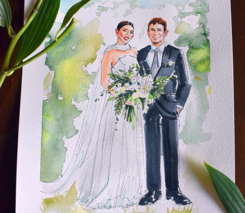 Tara Zalewsky Art | Pittsburgh Wedding Live Sketch Artist | Burgh Brides
