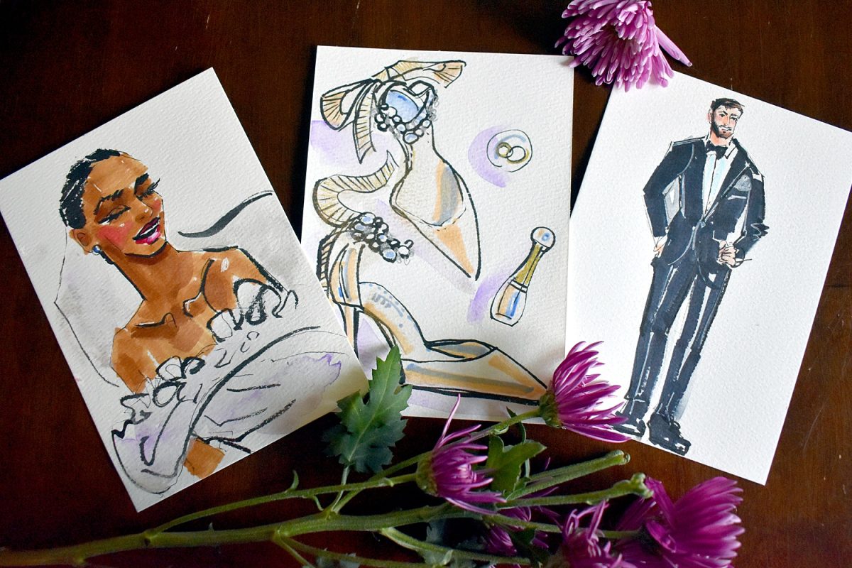 Tara Zalewsky Art | Pittsburgh Wedding Live Sketch Artist | Burgh Brides