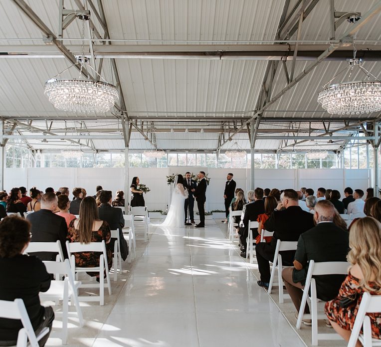 Modern Light-Filled Greenhouse Wedding At The Atrium | Burgh Brides | Iris Marie Photography