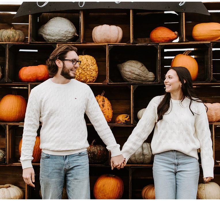 Fall Engagement Shoot at Soergel Orchards Pumpkin Patch | Burgh Brides | Iris Marie Photography