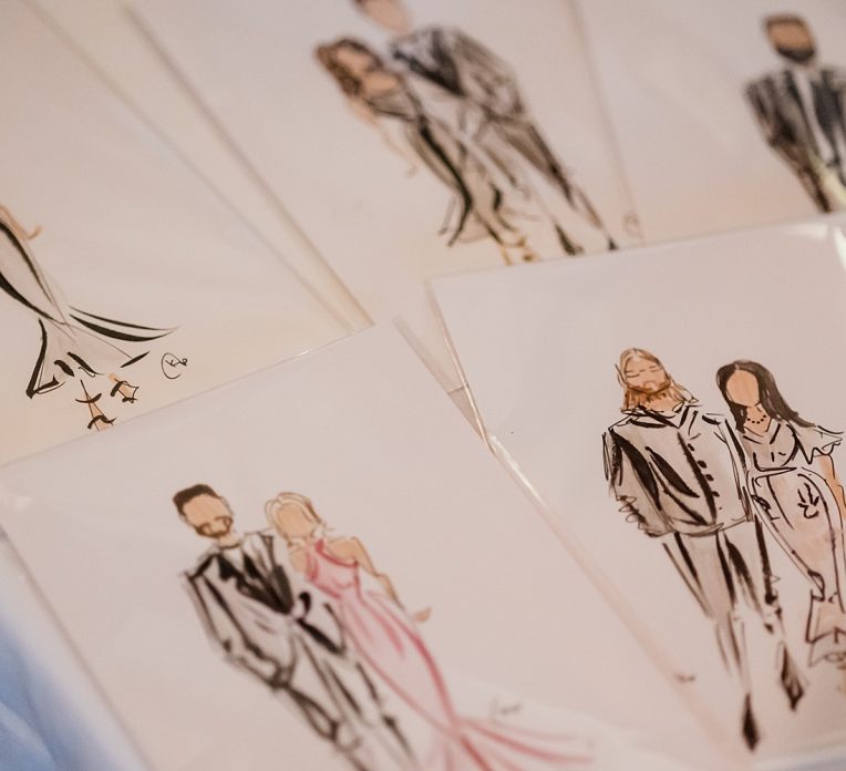 KP Illustrations | Pittsburgh Wedding Live Sketch Artist | Burgh Brides